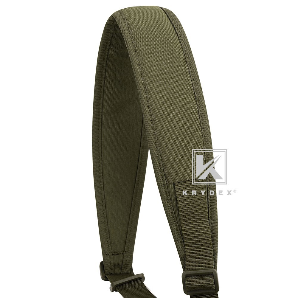KRYDEX Tactical Sling Strap Modular Slingster Single 1-Point Quick Adjust Green