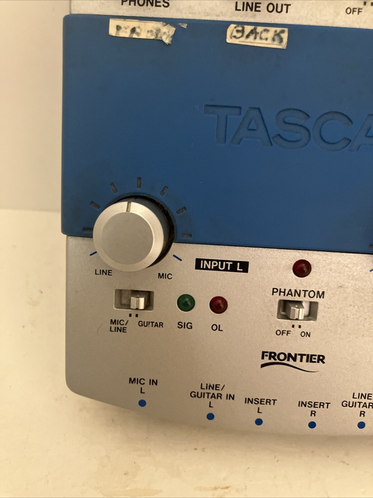 USED Tascam Frontier US-122 2-channel USB Audio MIDI Interface UNTESTED READ