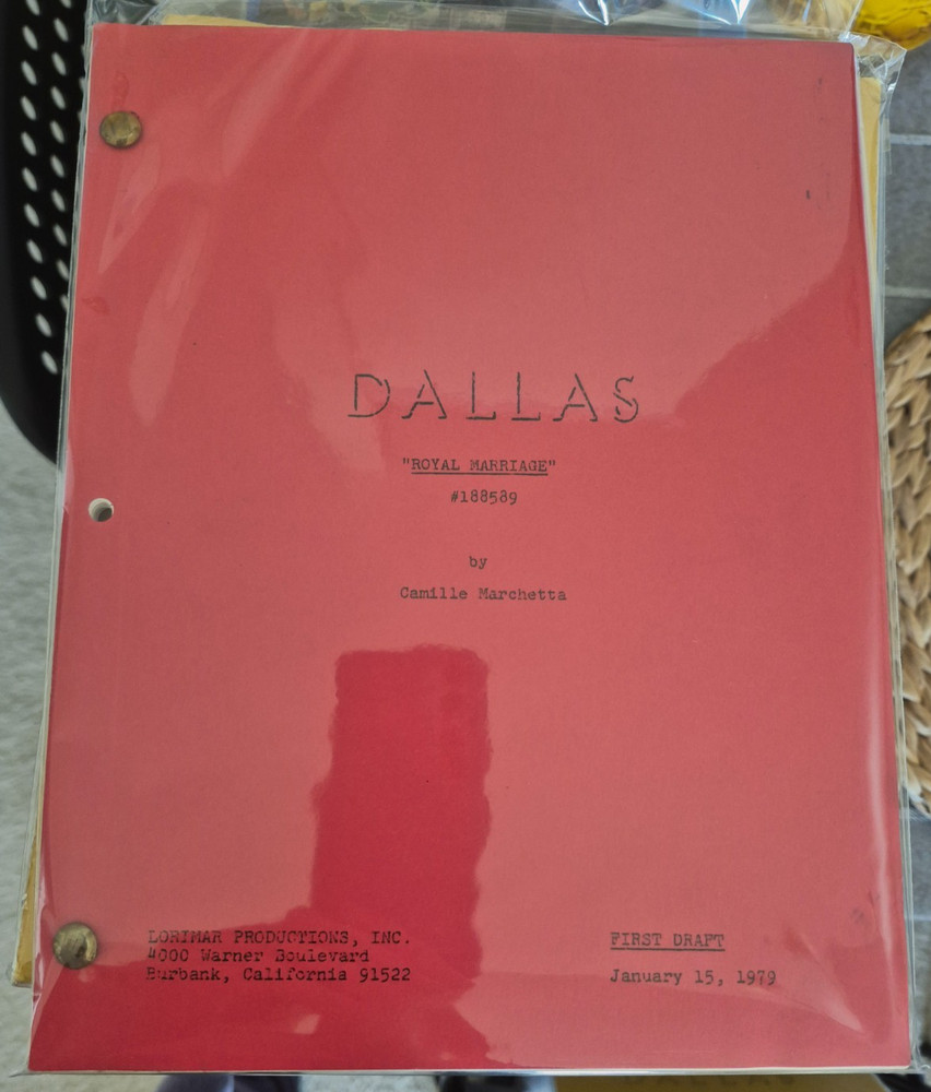 Dallas Script Bundle Royal Marriage Charlene Tilton Larry Hagman First & Final
