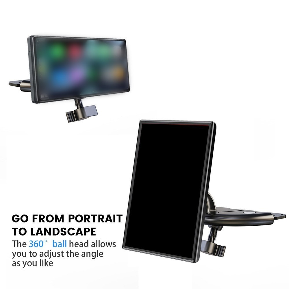 For CarPlay Compatible CD Slot Mount Adjustable View Angle Low Profile