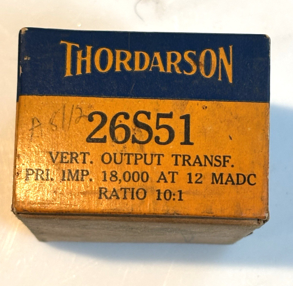 Vintage Thordarson 26S51 Vertical Output Transformer USED