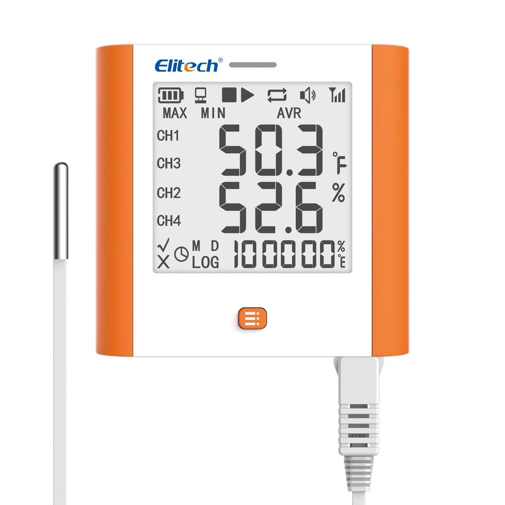 100,000 Points Digital Temperature Humidity Data Logger Refrigerator Thermome...