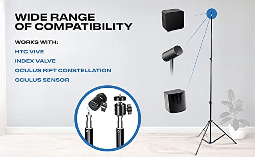 Skywin VR Tripod Stand Compatible with SteamVR Base Station 2.0 -For Sensor S...