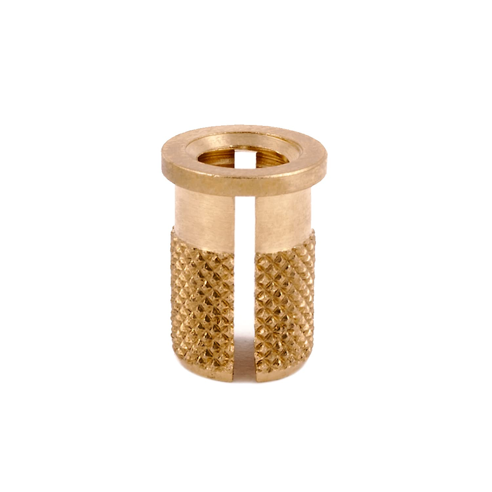 Threaded Insert for Plastic Flanged Brass Thread Inserts 1/4-20 Pack of 25