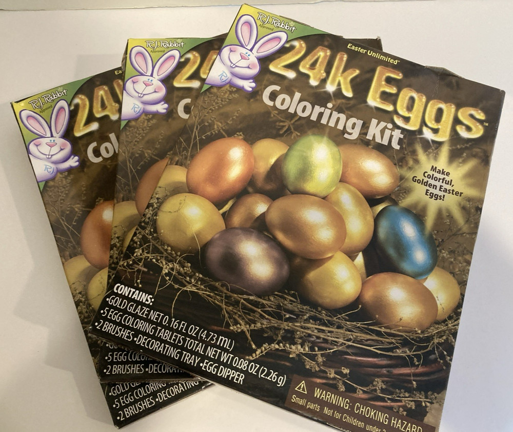 EGG COLORING DYE KIT - 24 KARAT - NIB - 3 BOXES