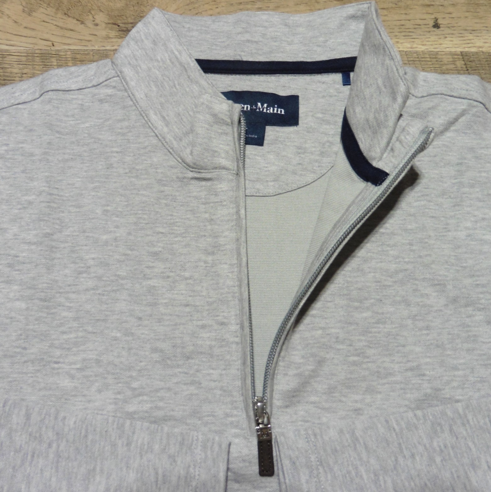 MIZZEN + MAIN Mens M MEDIUM PULLOVER KPI QUARTER ZIP GREY PERFORMANCE GOLF 1/4