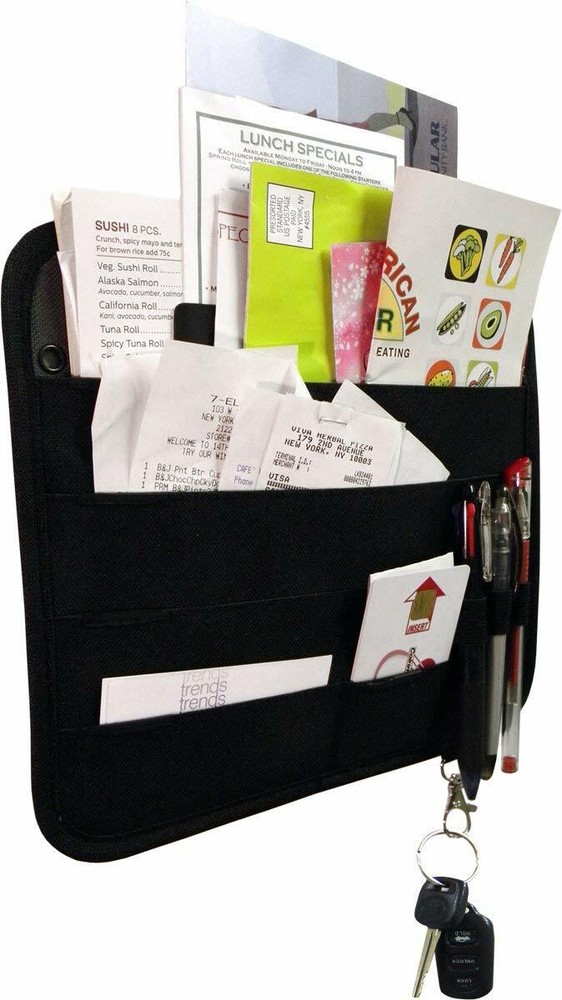 Magnetic Kitchen Fridge Organizer, Receipts Menus Notes Keys and More! - GREY