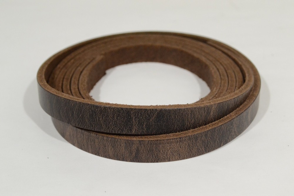Leather Strip - Chocolate oil tan pullup - 1/2" - 8-9 oz - 1 Piece (E414)