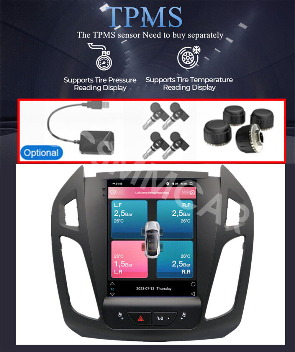 Fit For Ford Transit Connect 2014-2018 For Carplay Stereo Car Radio BT FM W/CAM