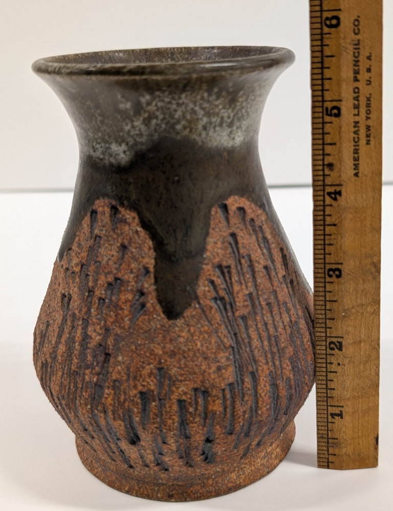 Vintage Drip Glaze Ceramic Vase by Beppu