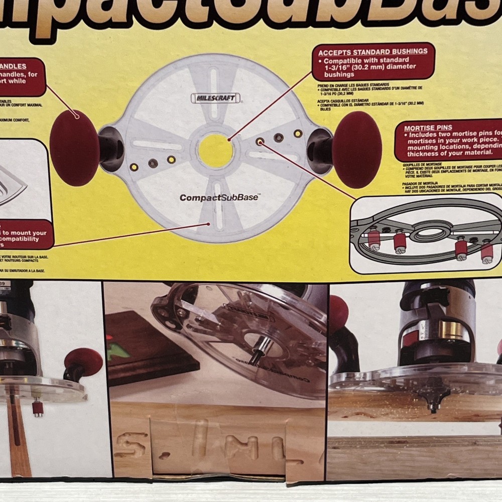 Milescraft 1225 Compact Sub Base - Universal Sub Base for Compact / Trim Routers
