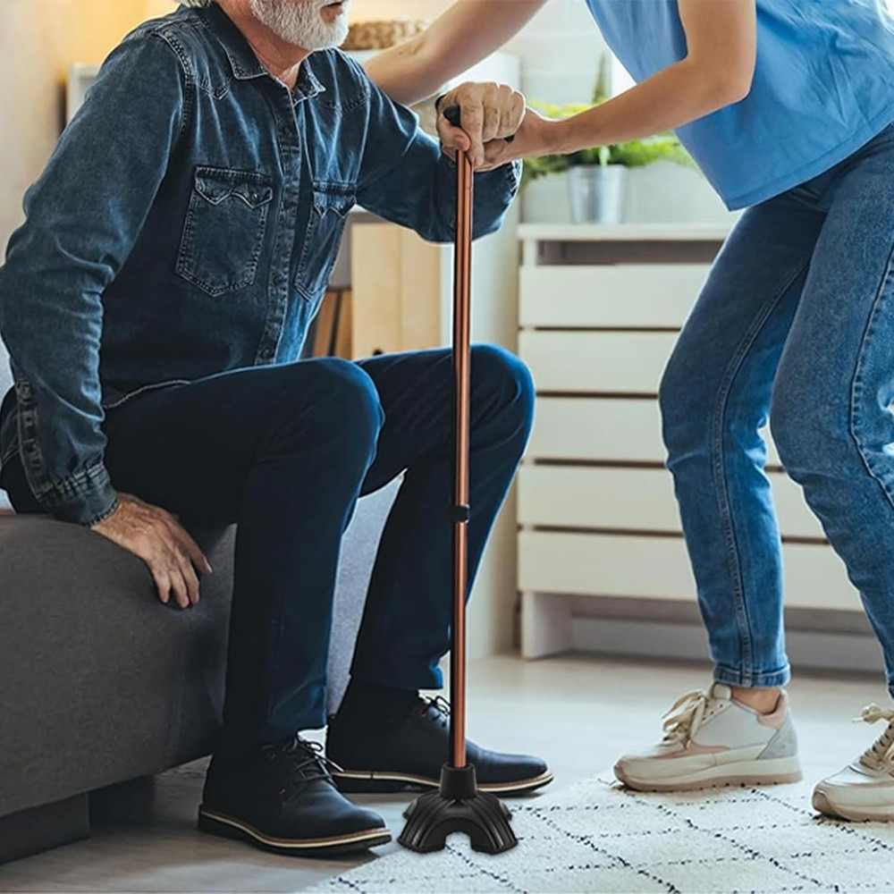 Cane Tip - Self Standing 3/4 inch Quad Rubber Replacement for Walking Canes ...