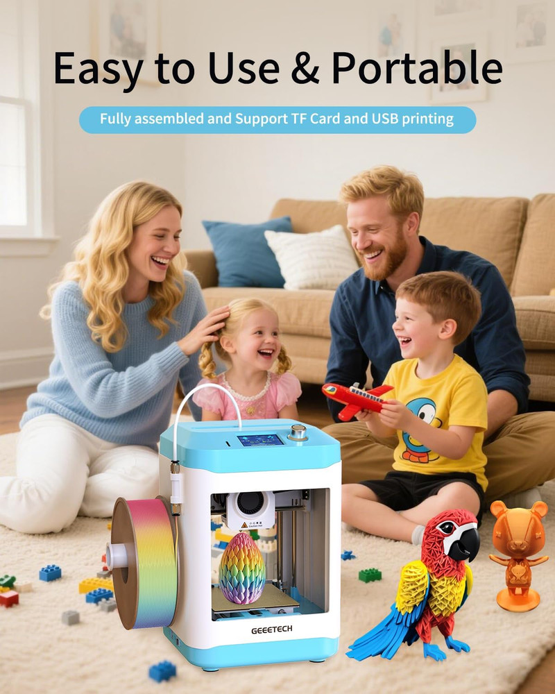 Mini 3D Printer for Kids & Beginners - Complete Starter Kit with Filament