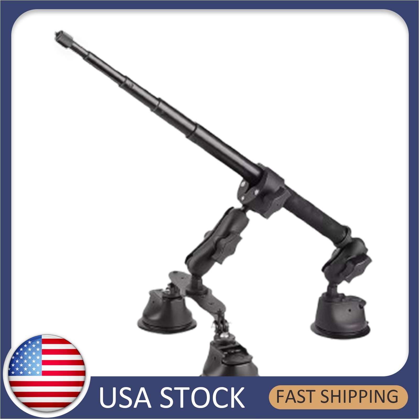 Car Suction Cup Mount Bracket+Selfie Stick For Insta360 X5 X4 X3 X2 DJI Camera