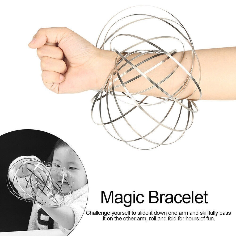 Creative Magic Bracelet Stainless Steel Ring Interactive Game Stress Relieve