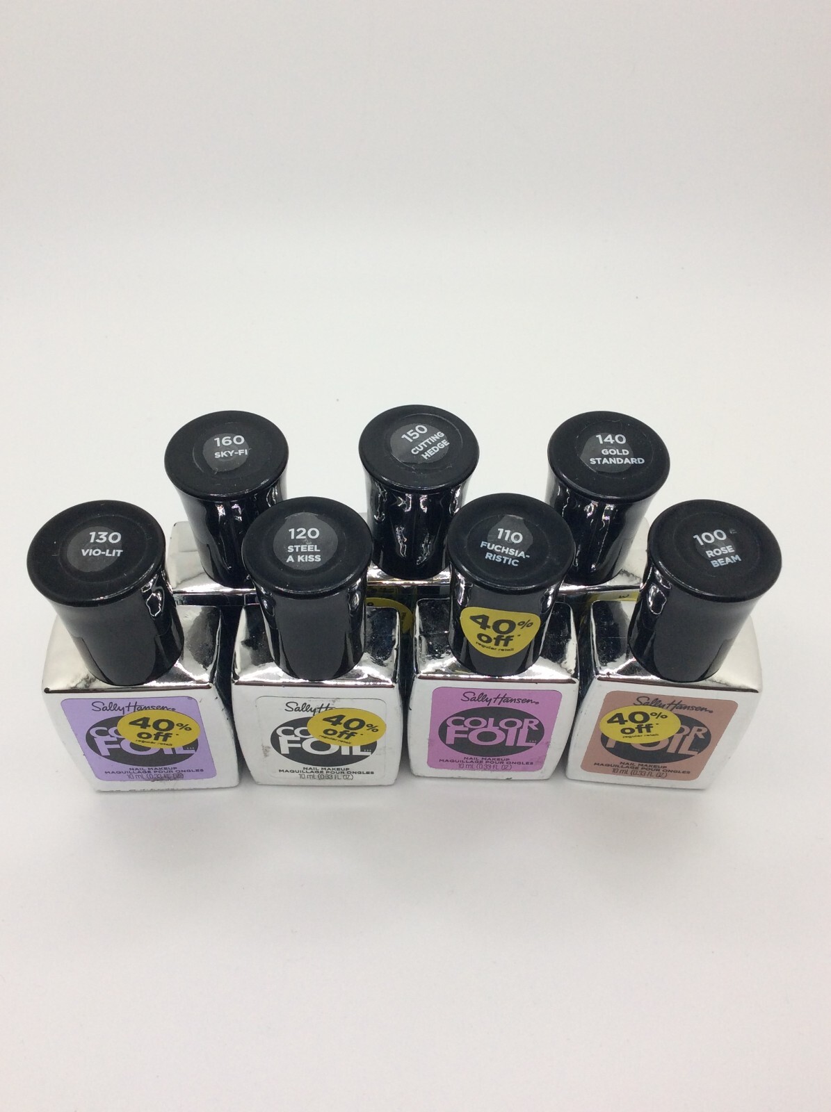 Sally Hansen Color Foil Nail Polish Steel A Kiss Violet Rose Beam Gold & More