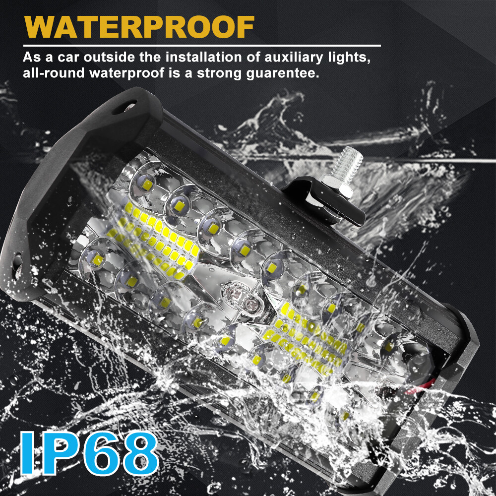 2x 7inch 20000LM LED Work Light Bar Flood Spot Pod Offroad Fog Driving ATV Truck