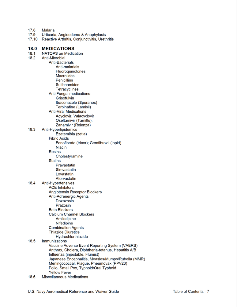 413 page 2020 U.S. Navy Aeromedical Reference and Waiver Guide on CD