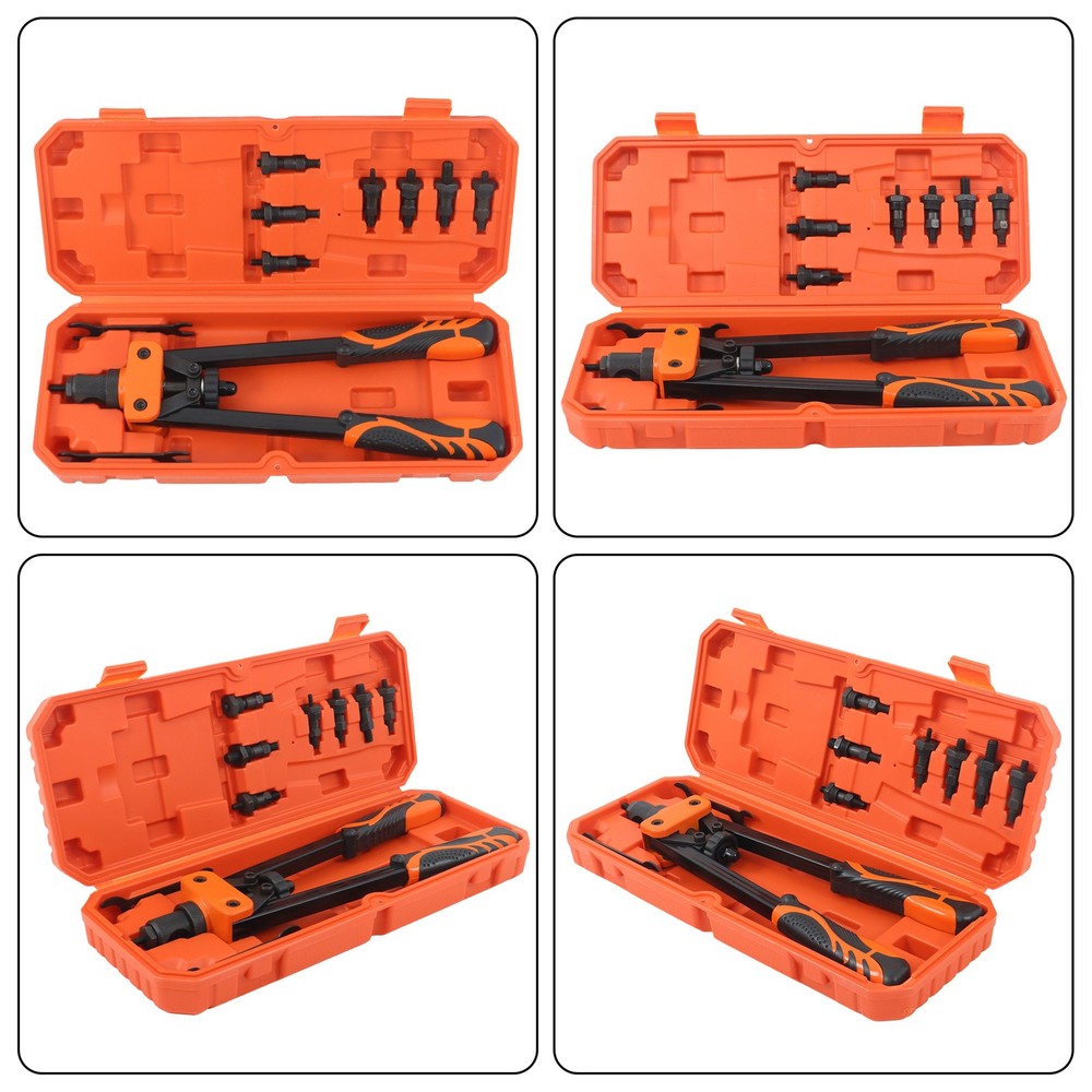 14" Rivet Nut Tool Kit with 70Pcs Rivet Nuts & 7 mandrels Effort-Saving Design