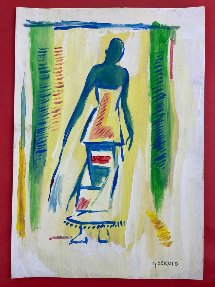Gerard Sekoto Drawing on paper (Handmade) signed