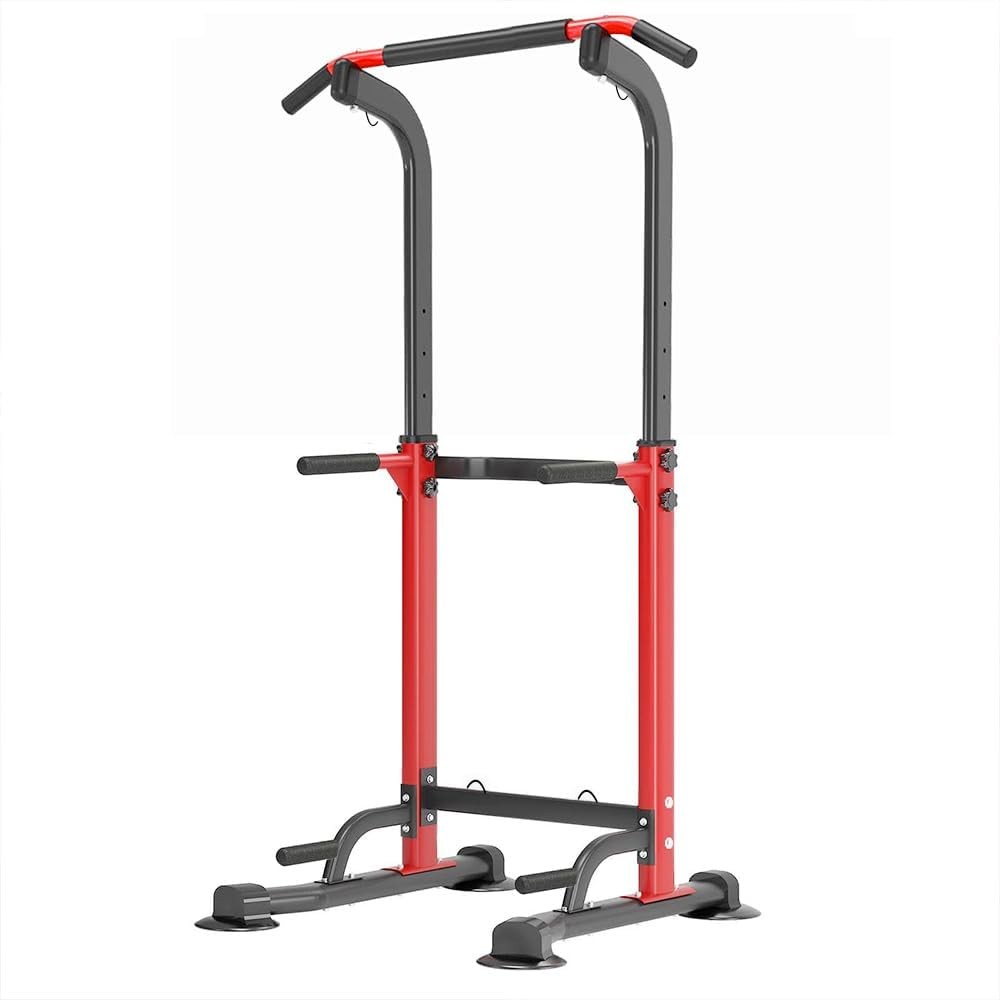 Power Tower Pull-Up Bar Station Adjustable Dip Push-Up Home Gym