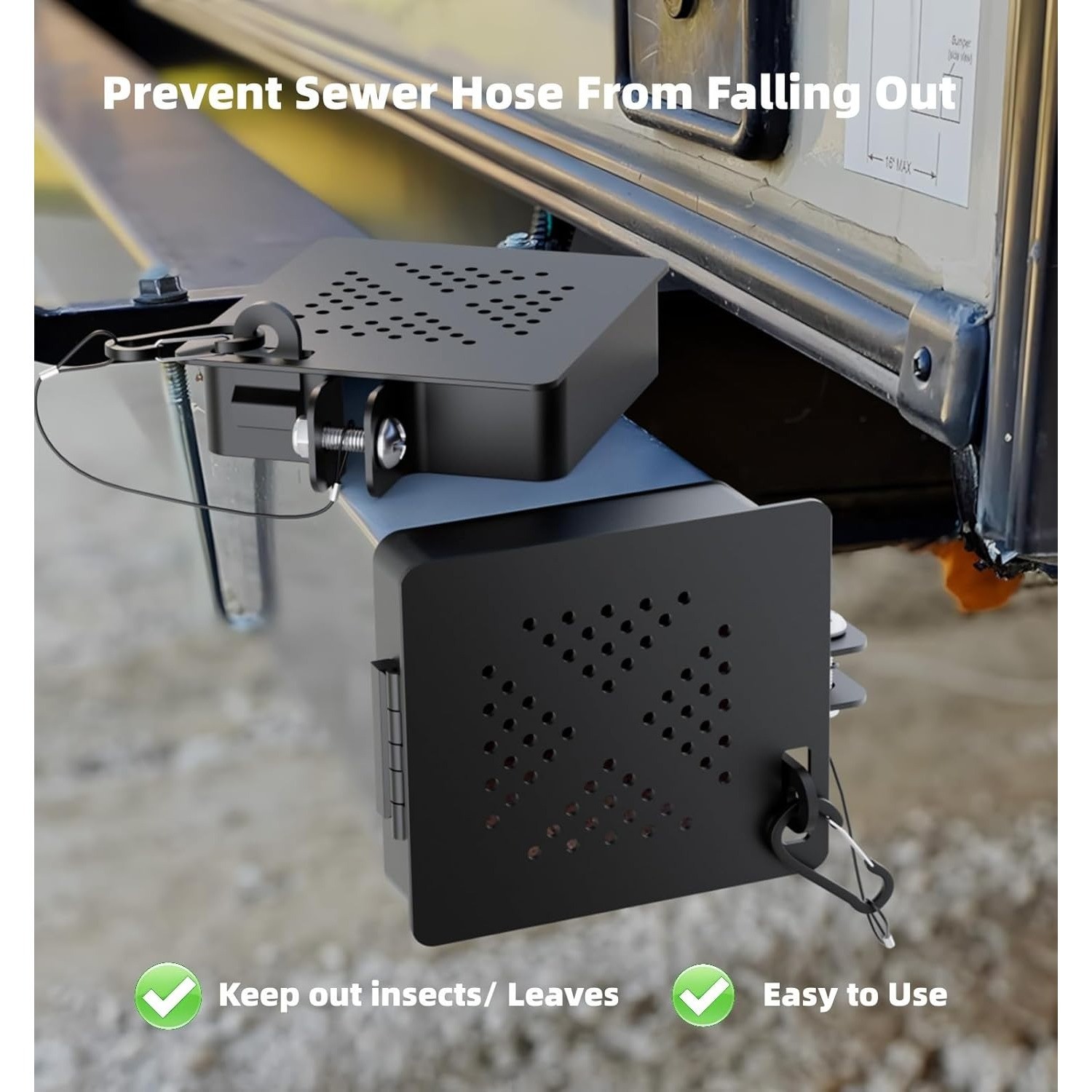 2PCS Aluminum RV Bumper End Cap for 4x4 Inch Square Camper Bumpers Plug