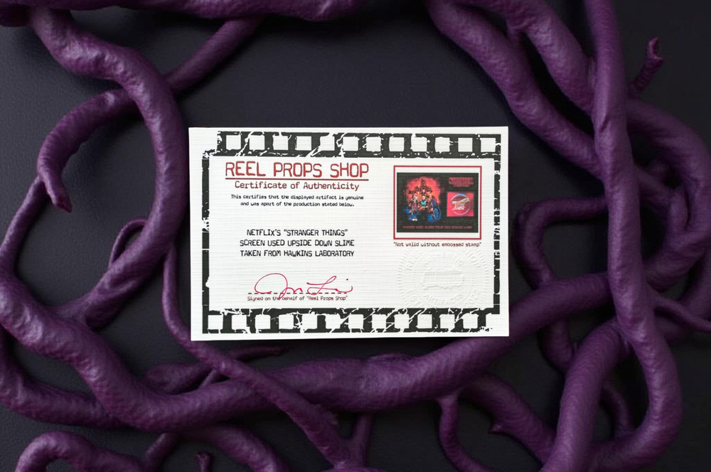 STRANGER THINGS PROP - SCREEN USED SLIME FROM THE UPSIDE DOWN - FRAMED