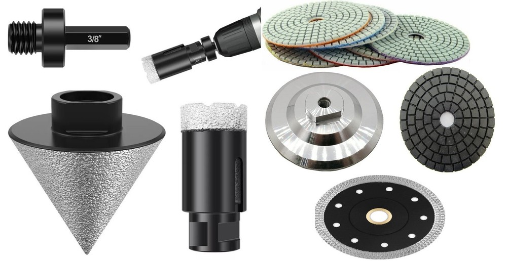 3/8" granite marble demi bullnose core bit chamfer beveling bit blade buffer B10
