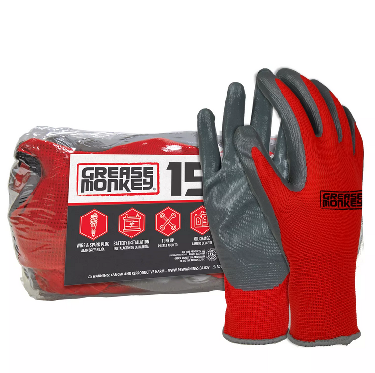 2 Pack Grease Monkey Nitrile-Coated Work Gloves (15 pk.)