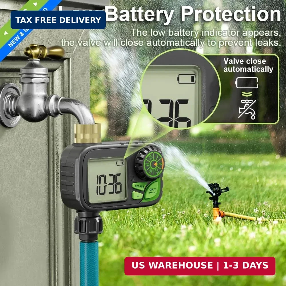 Sprinkler Timer Water Hose Timer - Programmable Digital Irrigation Outdoor Water