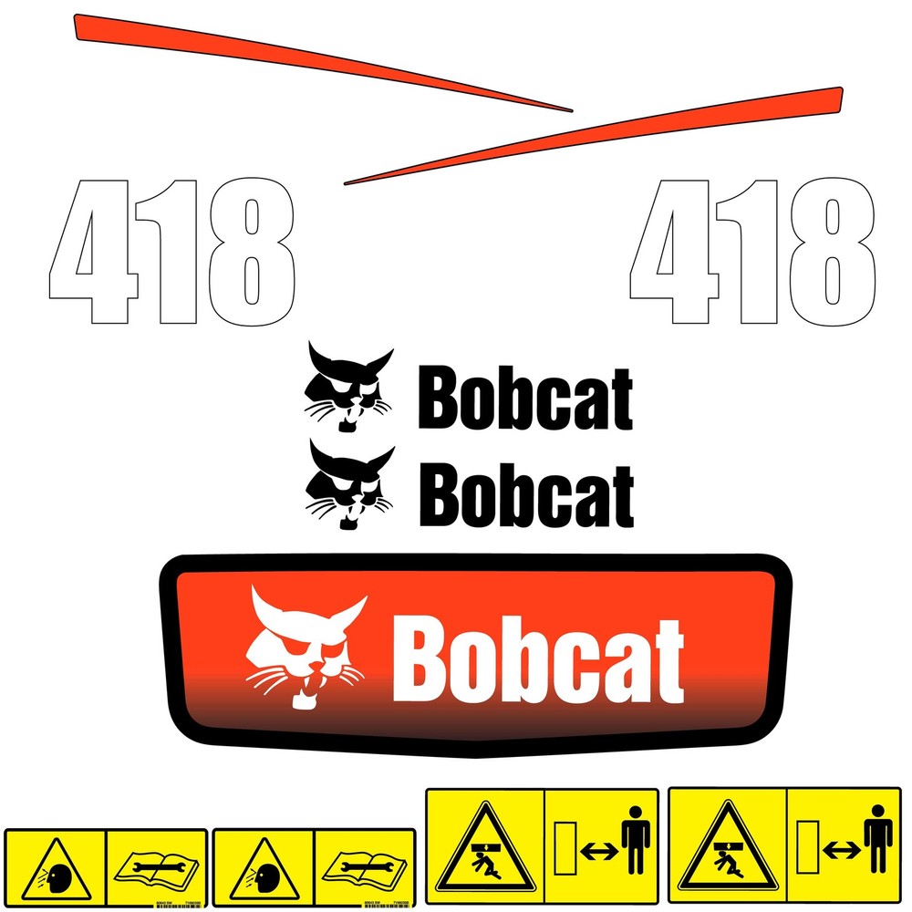 Fits 418 Bobcat Excavator Replacement Decals