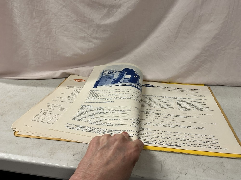 Pantool Machine Tools & Instruments Catalog Manual Balancing Machines