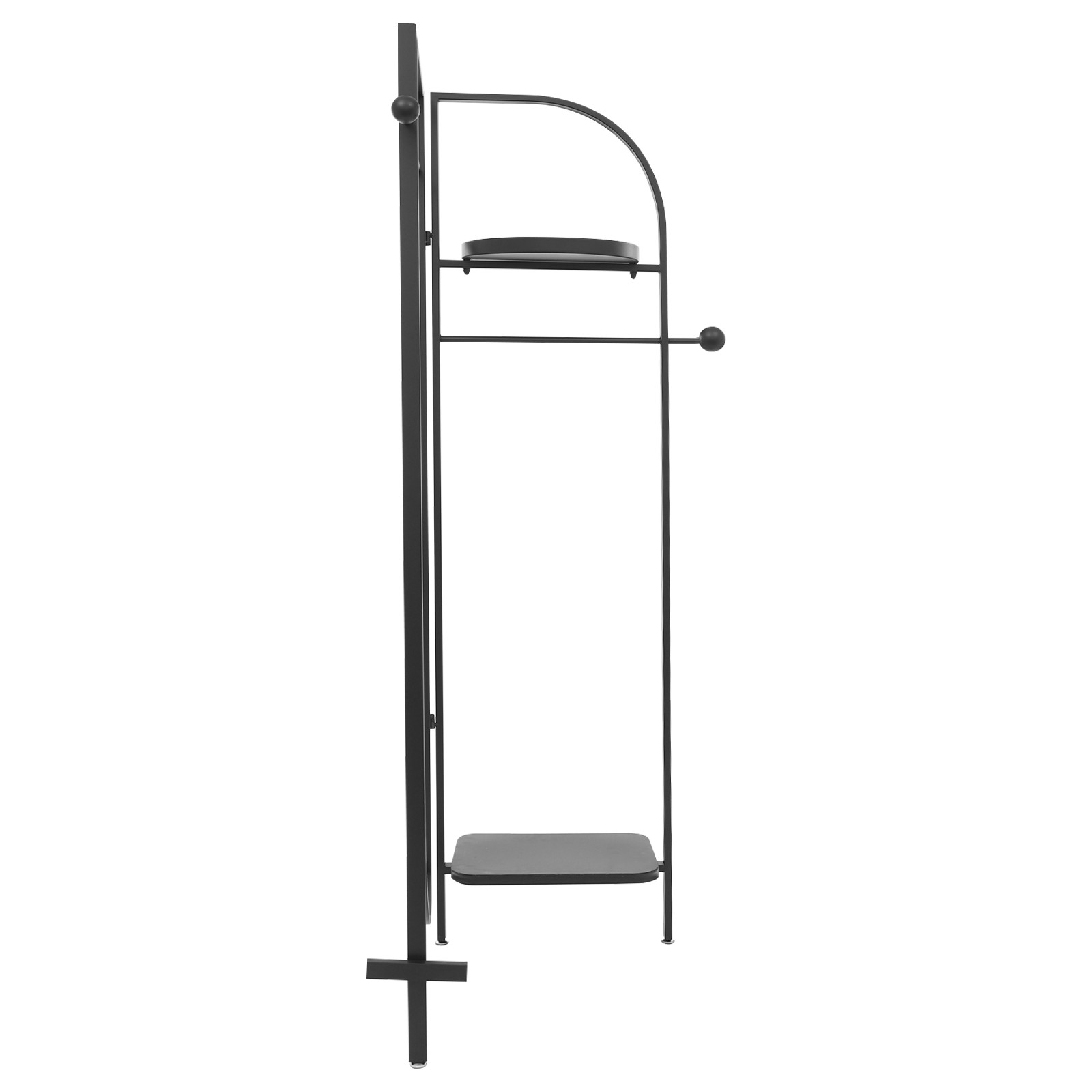 Clothes Display Stand, Black Clothes Display Rack, Freestanding Garment Rack