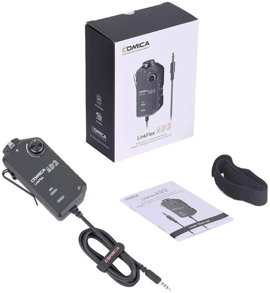 Comica LinkFlex AD2 Single-Channel Microphone and Guitar Interface Smartphones