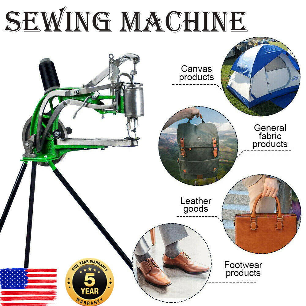 Shoe Repair Sewing Machine Hand Cobbler Dual Leather Cloth Cotton Nylon Thread