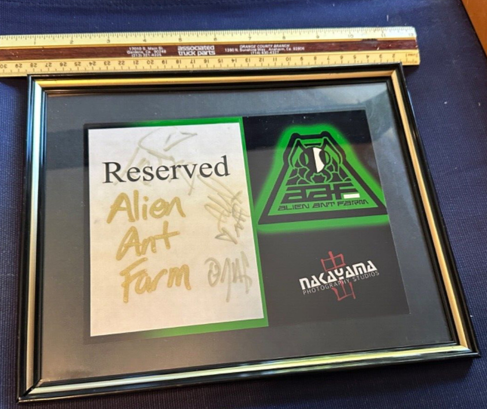 Alien Ant Farm Rock Band Autographed Nakayama Concert Promo Framed