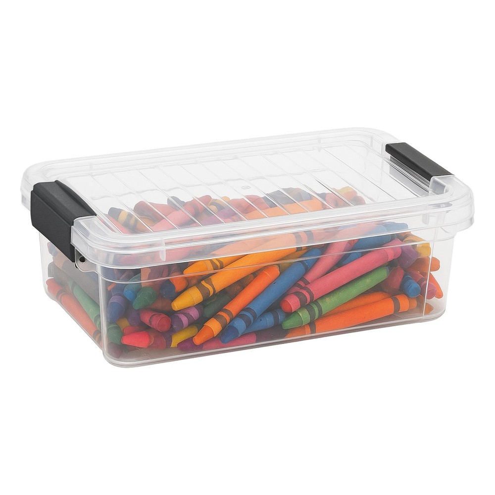 Mini Storage Container Plastic Crayon Box Art Supplies and Sewing Case Stacka...