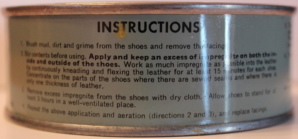 Original WWII Shoe Impregnite Unopened Can