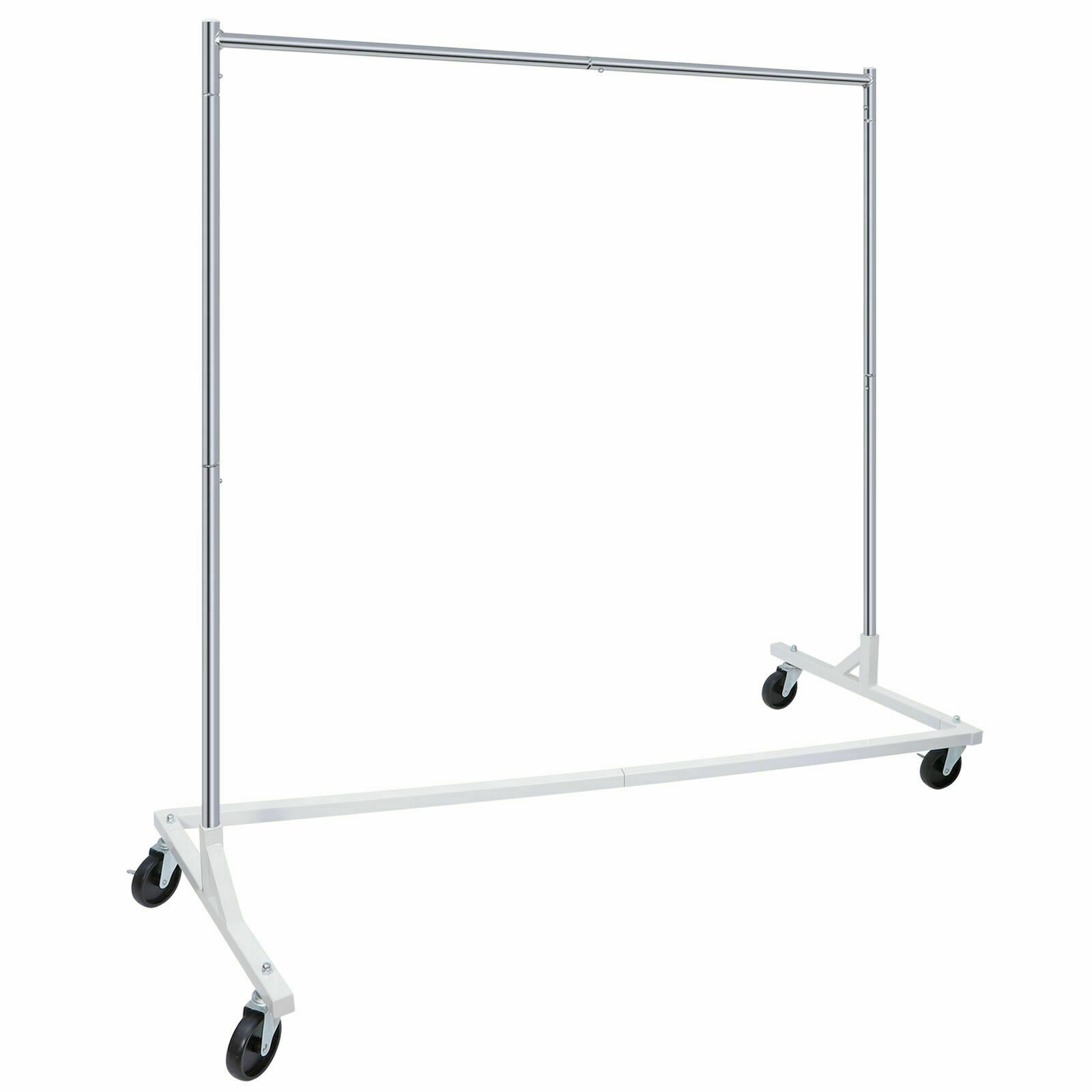 Heavy-Duty Commercial Garment Rack Rolling Z-Base Storage Clothing Shelving Rack