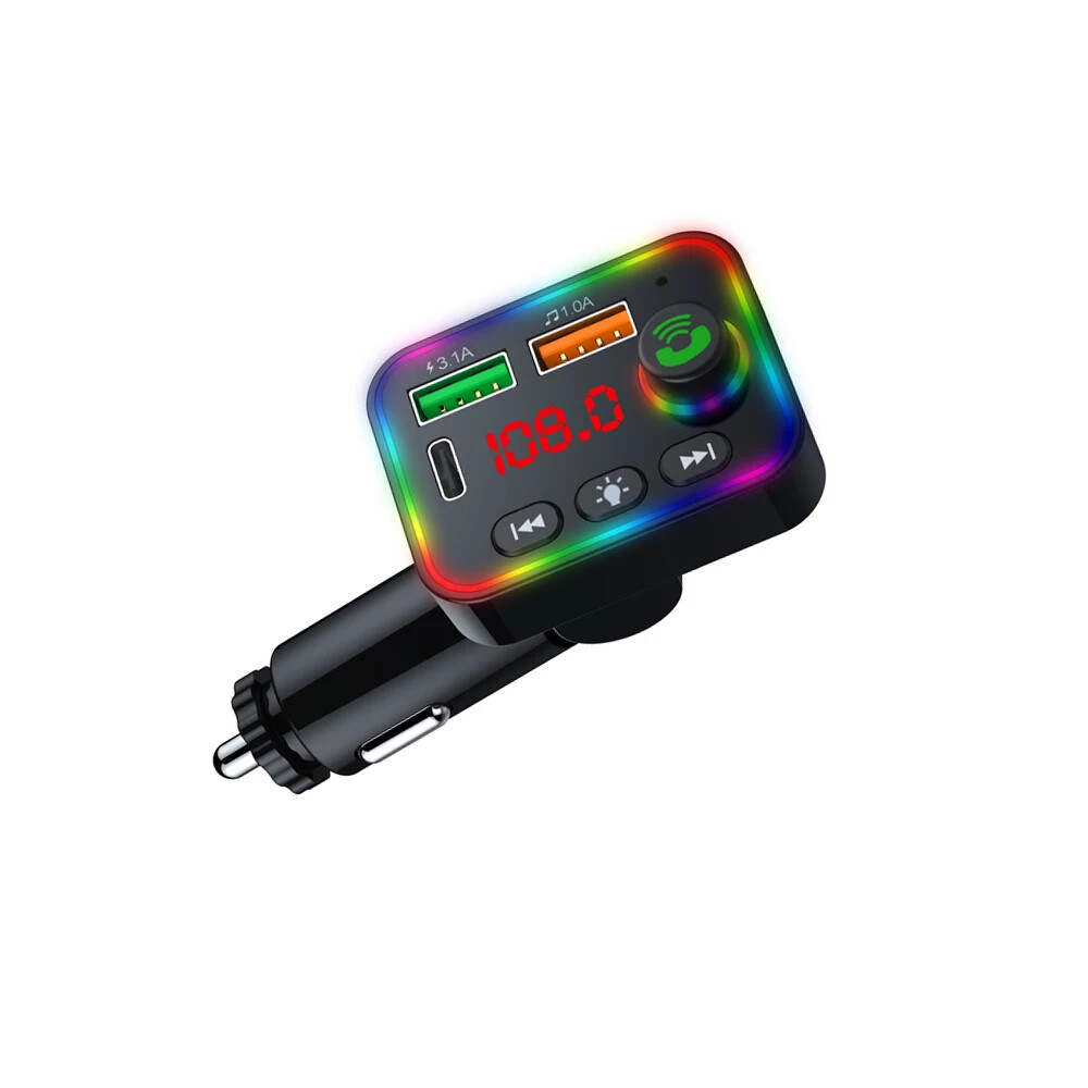 Car Wireless Bluetooth 5.0 FM Transmitter MP3 Player USB3.1A Car Charger U Disk