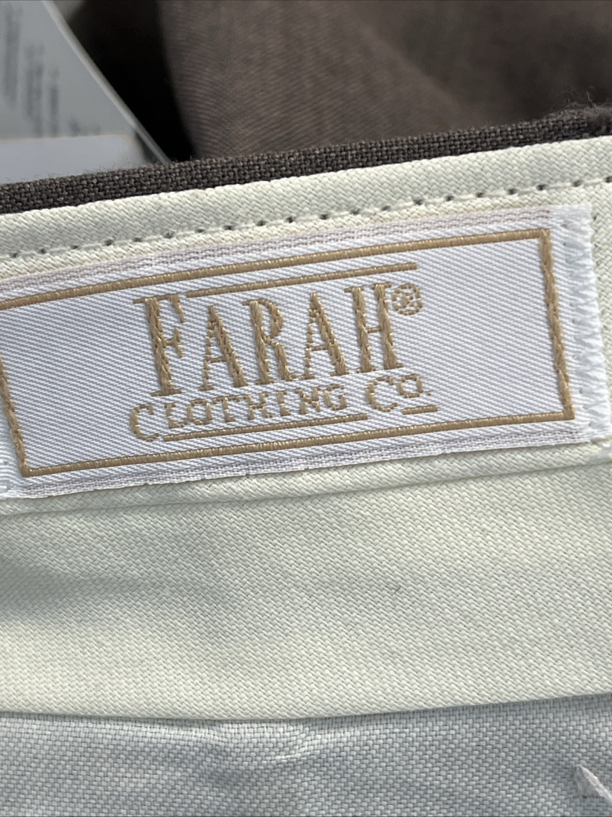 Farah Trevira Vintage Pants Men’s Brown 40x32 NWT