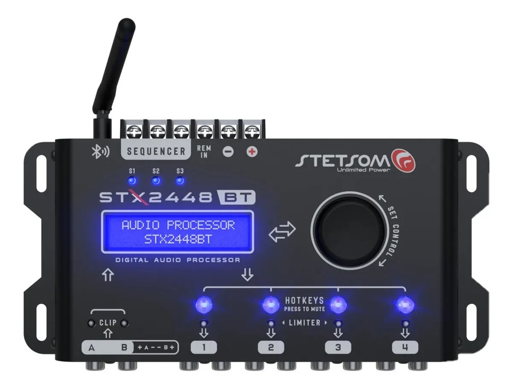 Stetsom STX2448 Digital Audio Processor Bluetooth Automotive Crossover Equalizer