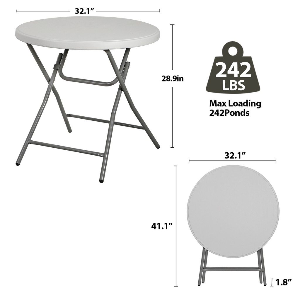 32In Cocktail Table Round High Top Folding Table Round High Top Folding Table