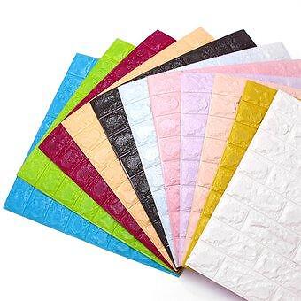 10 pcs 33" x 27" White 3D Peel and Stick Wall Panels DIY Backdrop Decorations