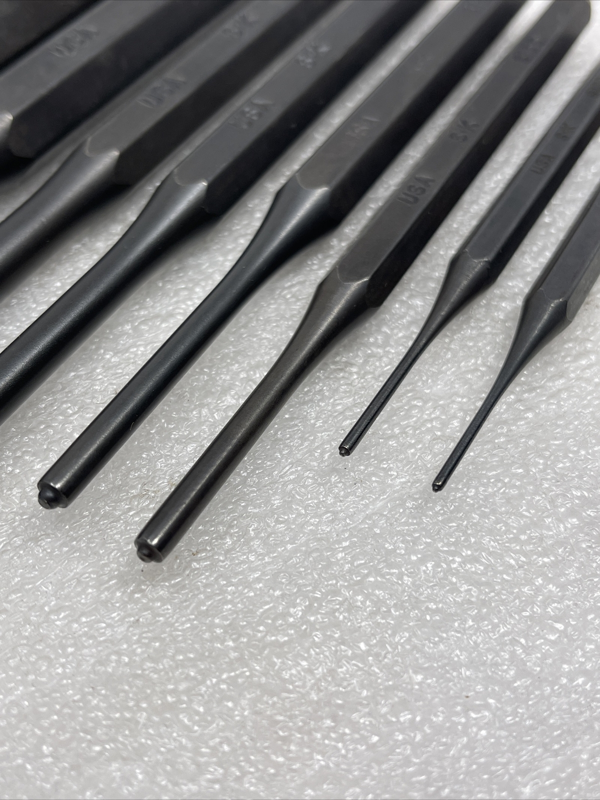 SK Hand Tools 9 Piece Roll Pin Punch Set, 1/16” - 1/2”, USA Made, New