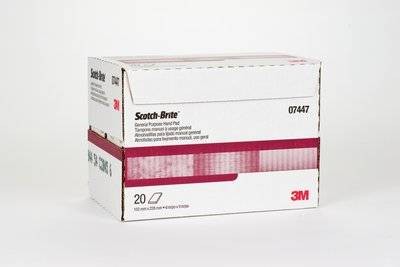 3M 07447 Maroon General Purpose Hand Pad,20 Pack