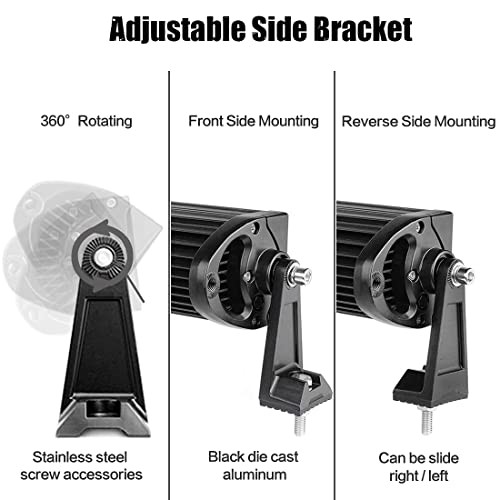 LED Light Bar Side Mounting Bracket Base Mounting Light Bar Adjust Bracket-Side