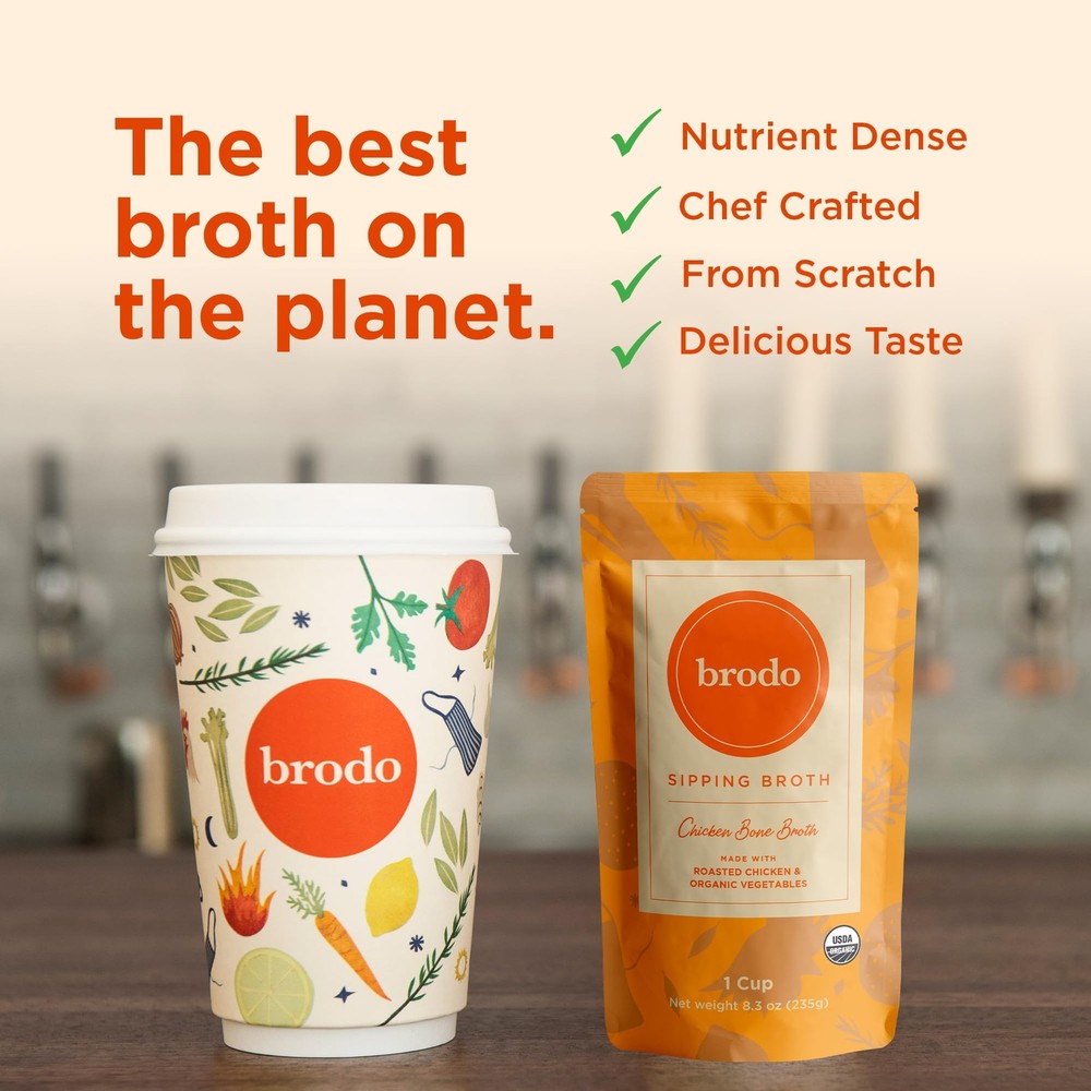 Brodo Broth Variety Pack Single Serving Pouches Not Made From Concentrate