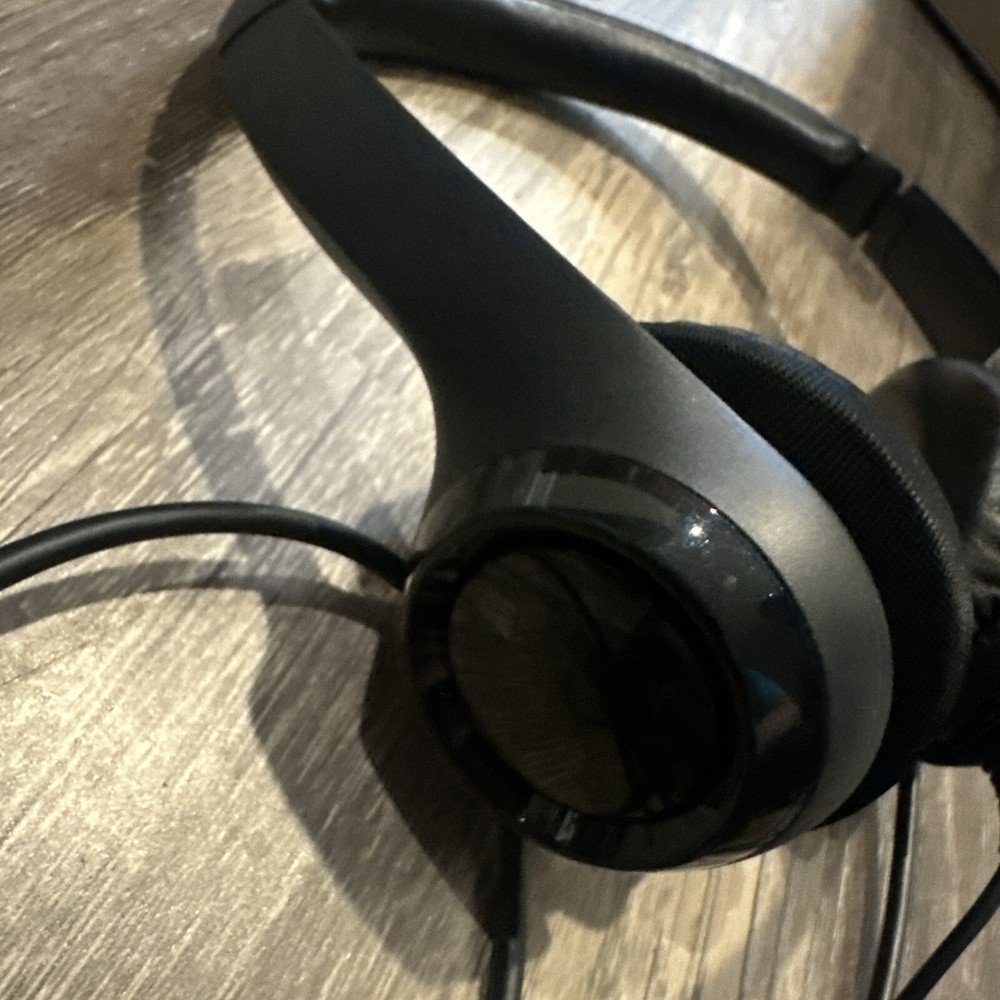 Logitech Logi Headphone Headset Wired Black USB Padded Ears Volume Control