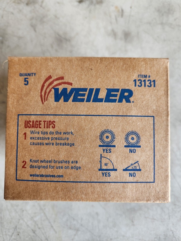 *NEW* Weiler 13131 4"Roughneck Max Stringer Bead Wheel (5 Pak)